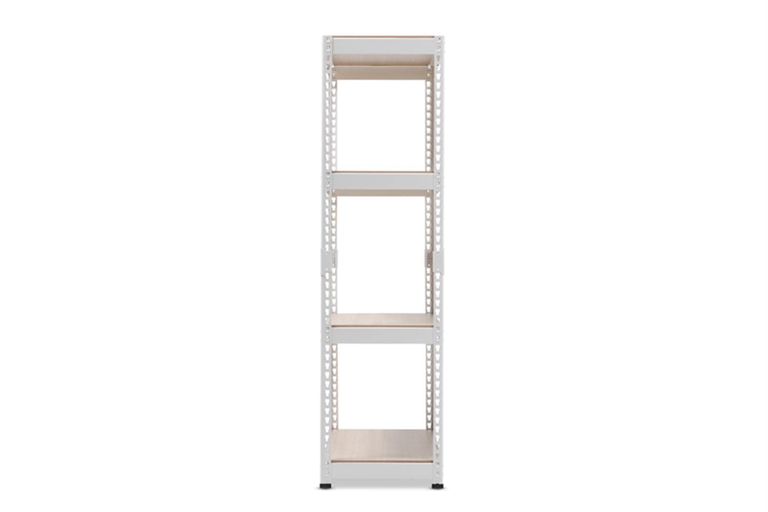 Baxton Studio Cody 3 Shelf Metal Multipurpose Storage Rack in White