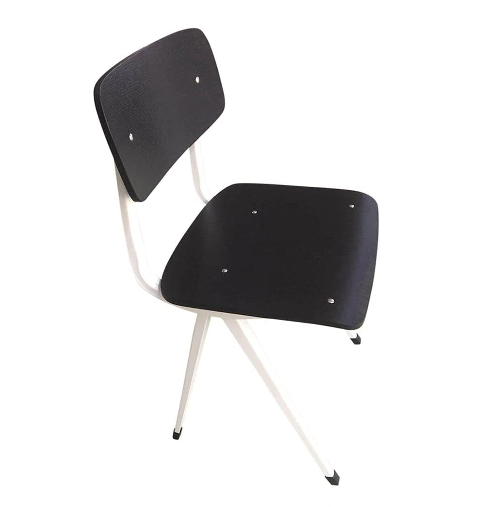 GFURN Rika Chair - Black Seat/Back & White Frame