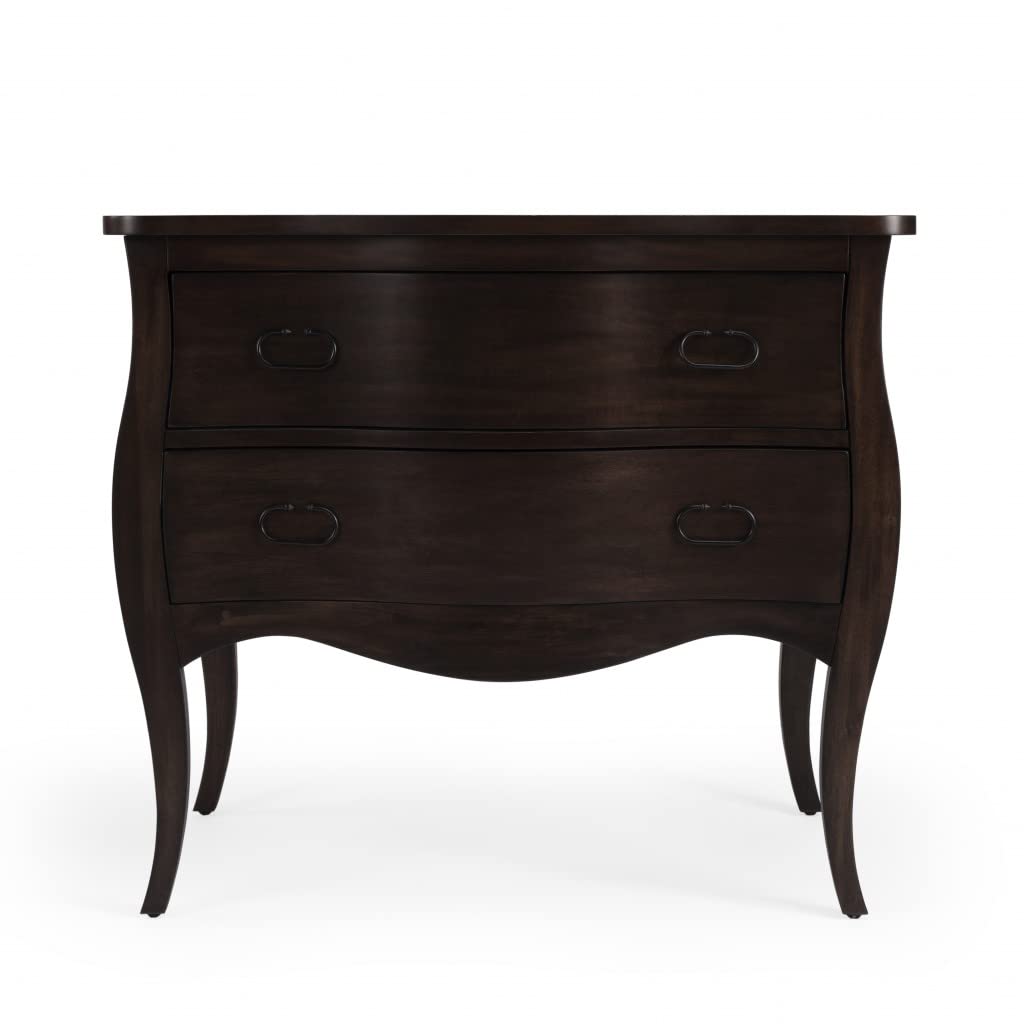 HomeRoots Brown Rochelle Walnut 2 Drawer Chest