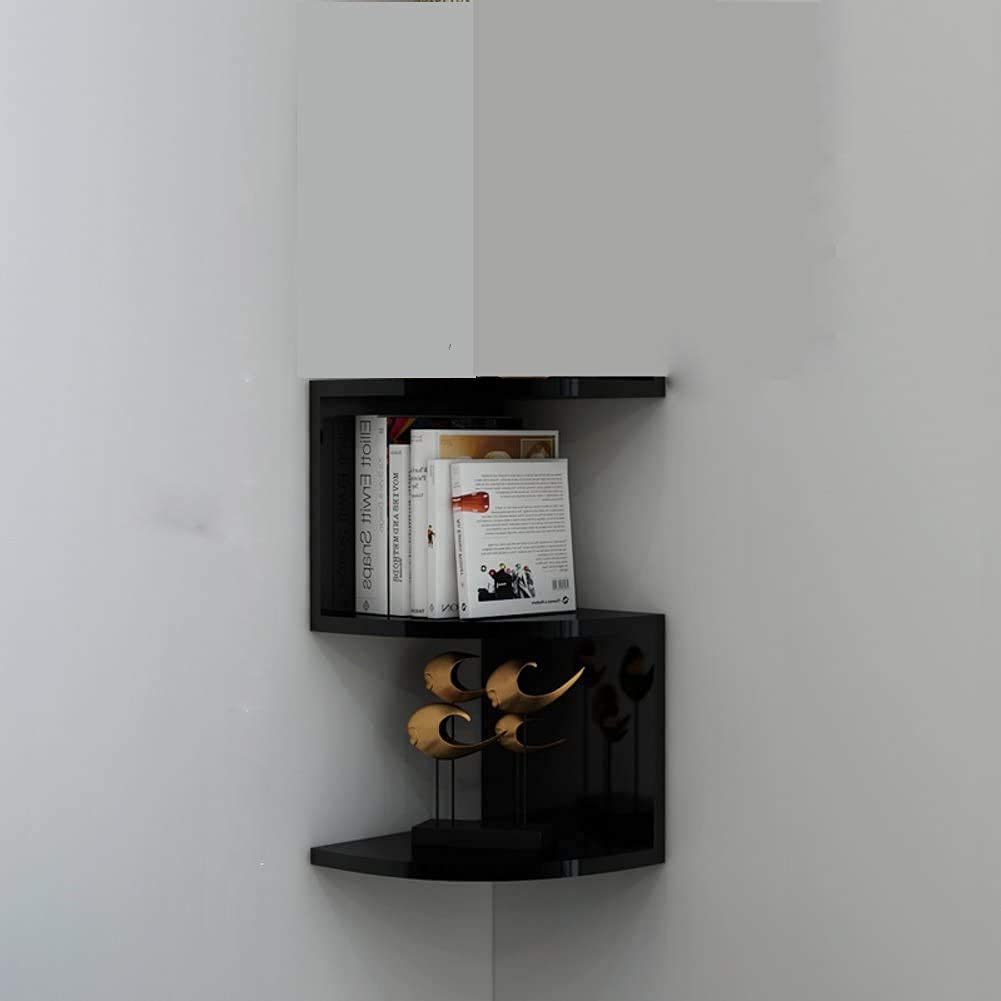 Bewroxik Wooden Zig Zag Wall Corner Hanging Shelves For Living Room Stylish | Home Decor Floating Display Rack Storage Organizer