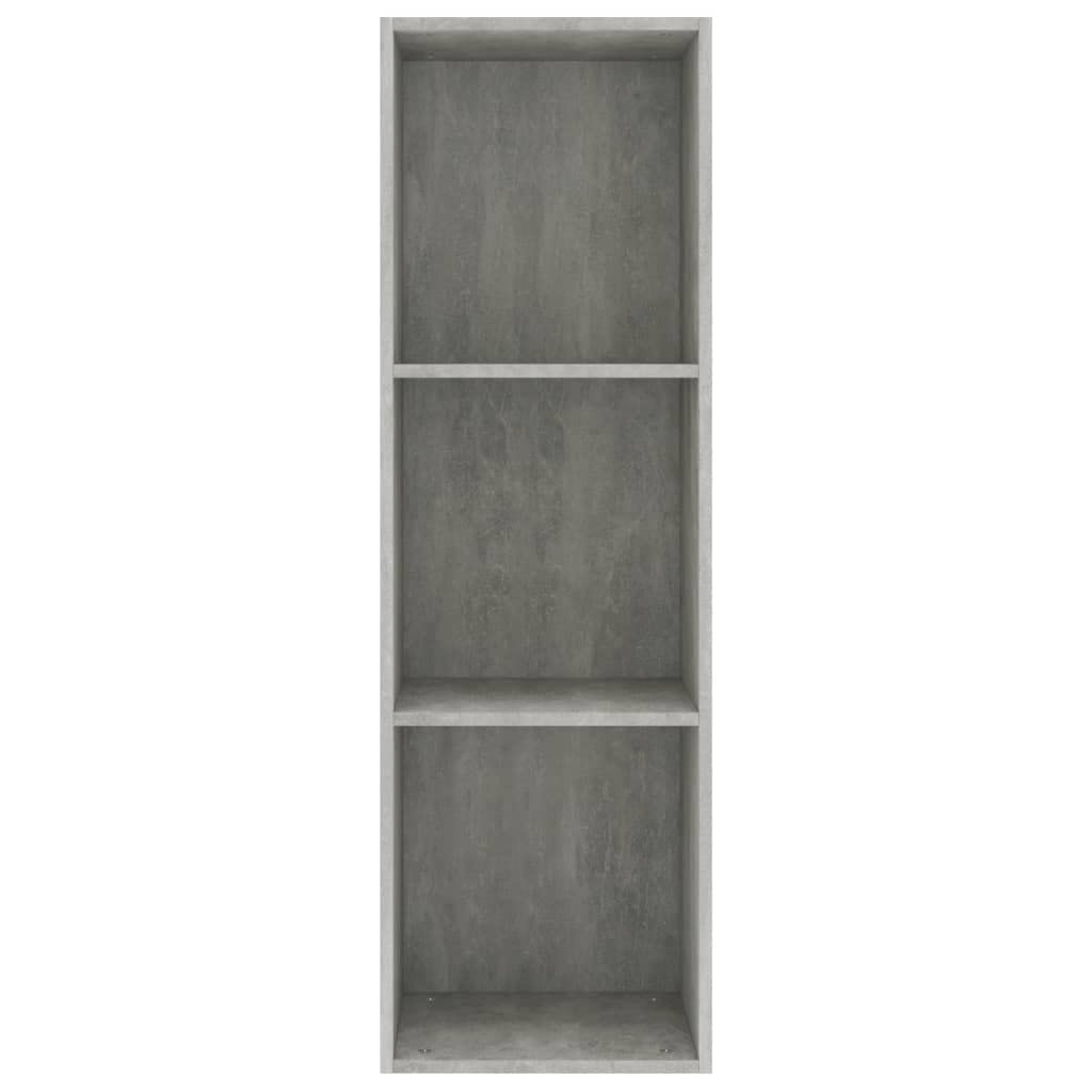vidaXL Book Cabinet, Bookshelf TV Stand, Wall Bookcase for Office Living Room, Decorative Shelving Unit, Modern, Concrete Gray Engineered Wood