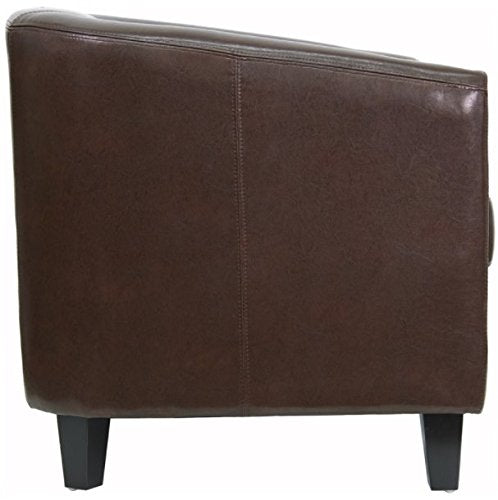 Flash Furniture Brown Leather Office Guest Chair / Reception Chair