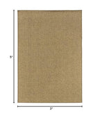 HomeRoots Polypropylene 3’x5’ Solid Tan Indoor Outdoor Area Rug
