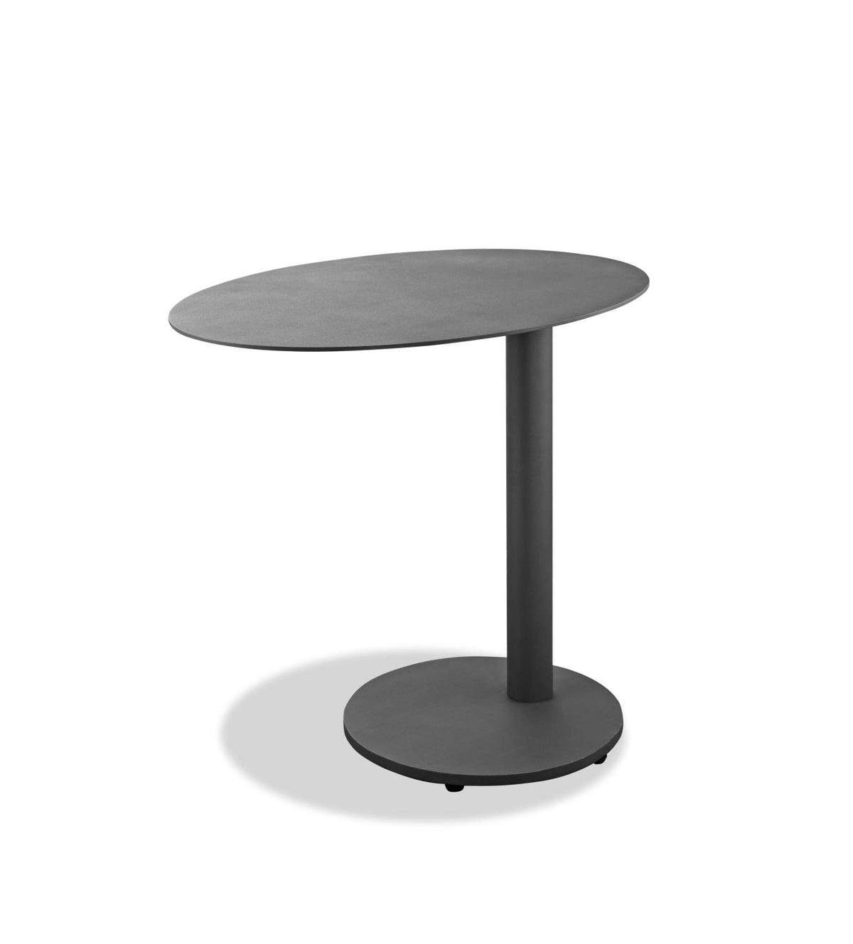 Whiteline Modern Living ST1608-GRY Colton Contemporary Indoor/Outdoor in Grey Aluminum Top and Steel Base Side Table, Gray