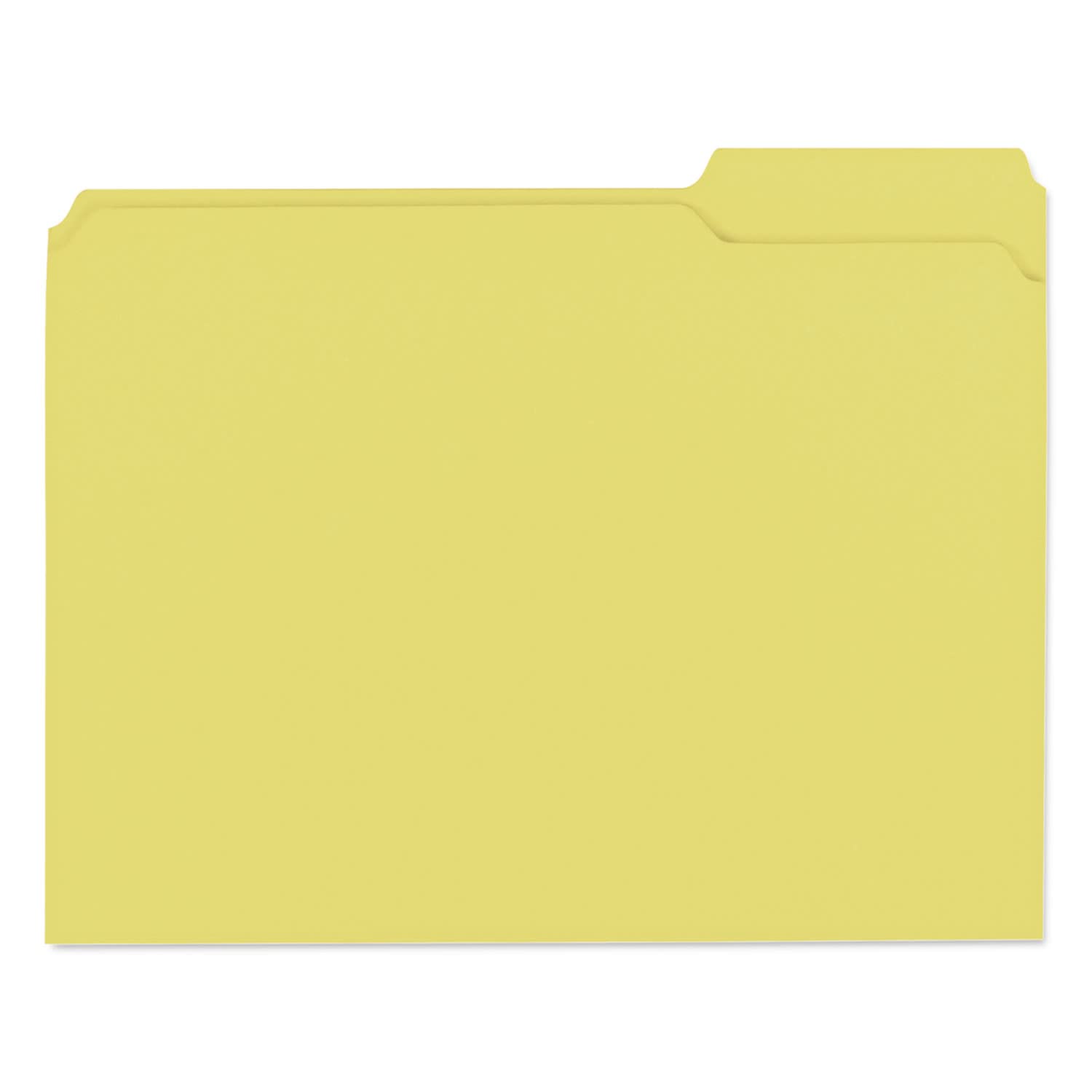 Universal Heavyweight Colored File Folders With Top Tabs Folder,Reinforce1/3Ltr,Yw (Pack Of3)