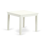 East West Furniture OXWE5-LWH-W 5 Piece Dining Room Table Set Includes a Square Kitchen Table and 4 Dining Chairs, 36x36 Inch, Linen White