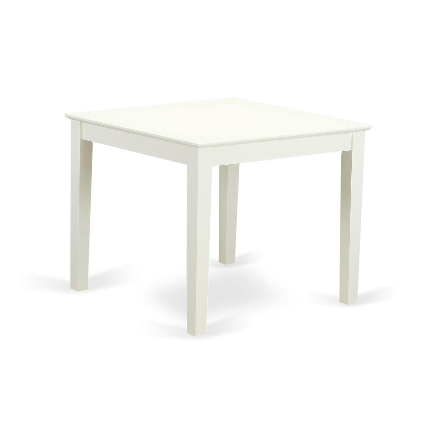 East West Furniture OXLG5-LWH-W 5 Piece Room Set Includes a Square Kitchen Table and 4 Dining Chairs, 36x36 Inch