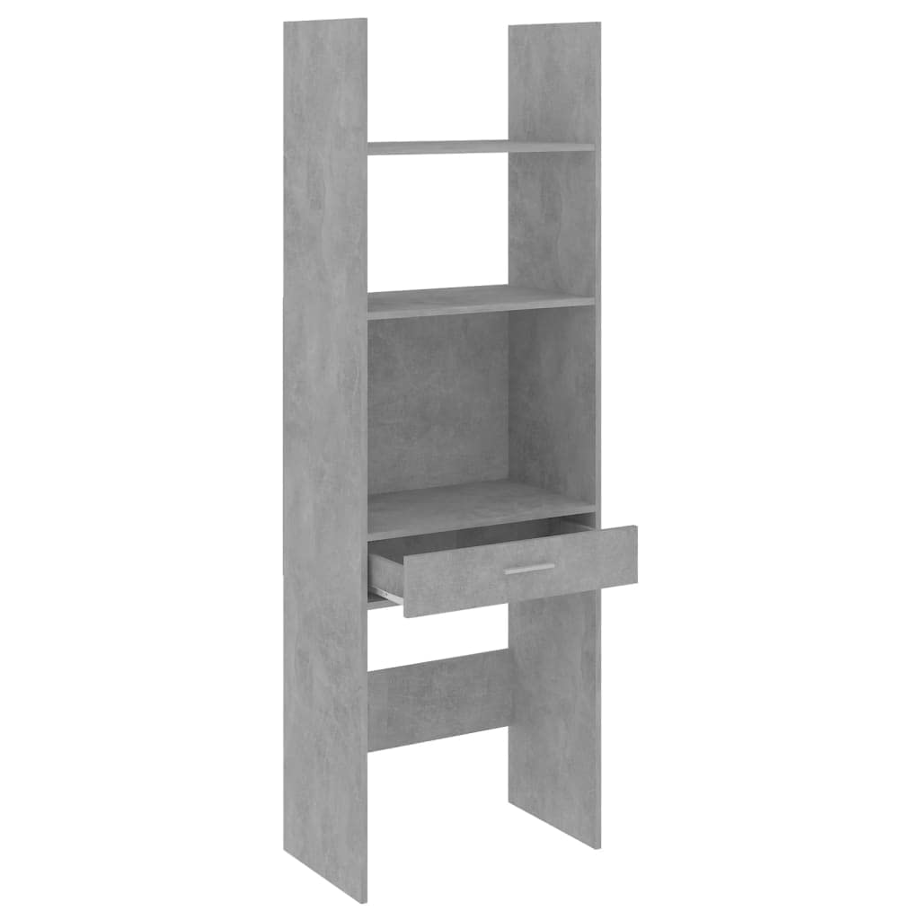 vidaXL Book Cabinet Concrete Gray 23.6&quot;x13.8&quot;x70.9&quot; Chipboard