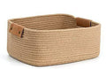 Juteify Natural Jute Storage Gift Basket, Rectangle, Wedding Packaging Organizer Box Jute Basket Handwoven EcoFriendly Storage 