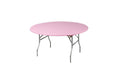 Kwik-Covers 60' Round Fitted Plastic Table Covers, Bundle Of 5 (Pink)