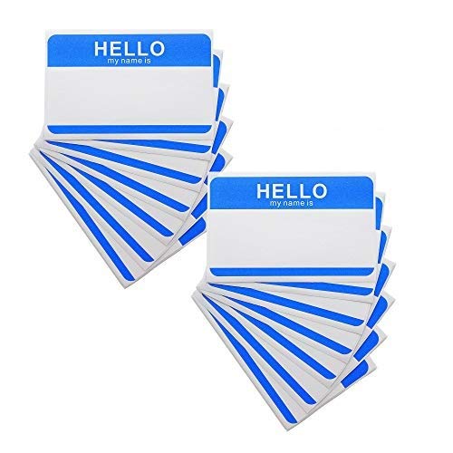 Hello My Name Is Stickers Identification Badges Name Badge Label - Peel And Stick For School, Home & Office - 50 Stickers