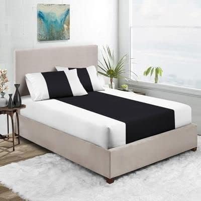 Devi Bedding :100% Egyptian Cotton, 3 Pcs Contrast ( Patch Works ) Fitted Bed Sheet Set King Size {78X78X 6 } Deep Pocket 2