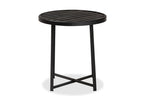 Baxton Studio Sadiya Modern Industrial Black Finished Metal Outdoor Side Table