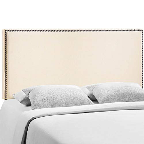 Ergode Region Nailhead Queen Upholstered Headboard - Ivory