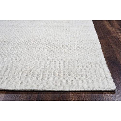 Rizzy Home | Tw3065 | Twist Collection | Wool Area Rug | 2'6" X 8' | Off White Solid