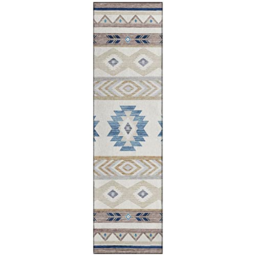 Phoenix Ph3 Ivory Southwestern Rug Runner 2' 3&quot; X 7 ' 6&quot;