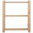 Vidaxl Solid Pinewood Storage Rack, 3-Tier Versatile Design For Kitchens, Laundry Rooms, Offices, Garages, Crafts - 31.5"X11.2"X35.4"