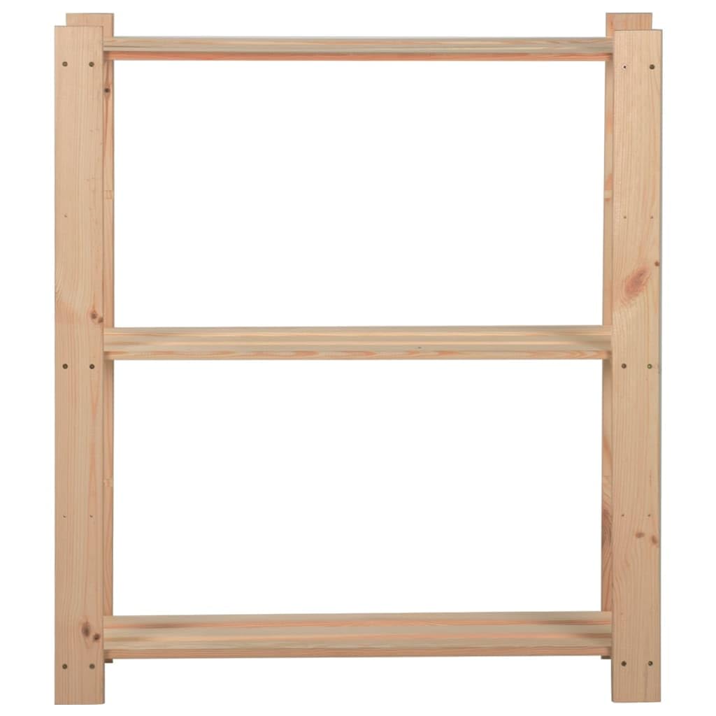Vidaxl Solid Pinewood Storage Rack, 3-Tier Versatile Design For Kitchens, Laundry Rooms, Offices, Garages, Crafts - 31.5"X11.2"X35.4"