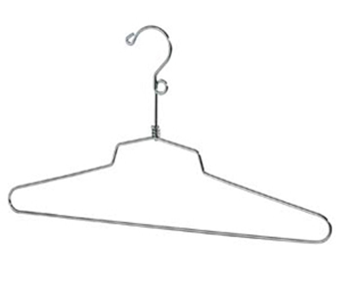 18  Salesman Shirt Dress Top Hanger Chrome Swivel Neck with Loop Lot of 100 New