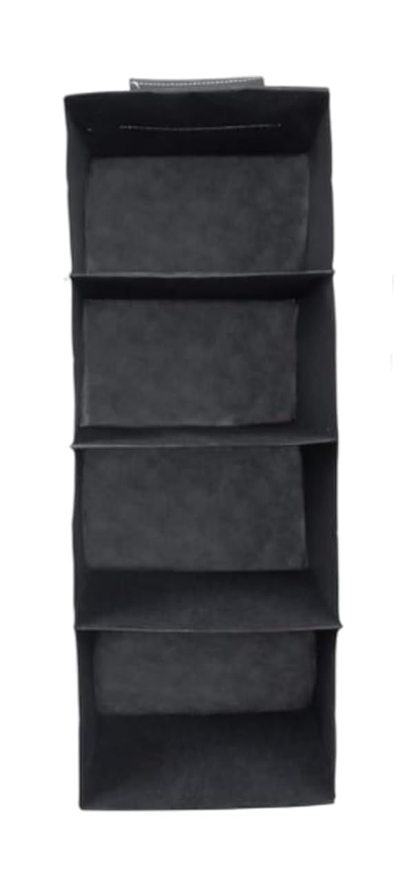 Destiny Ent 4 Shelves Hanging Organiser For Wardrobe, Hanging Storage Organiser, Wardrobe Organizer For Storage, Cloth Organizer