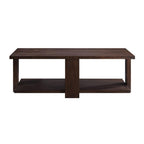 Acme Niamey Rectangular Wooden Coffee Table with Bottom Shelf in Cherry