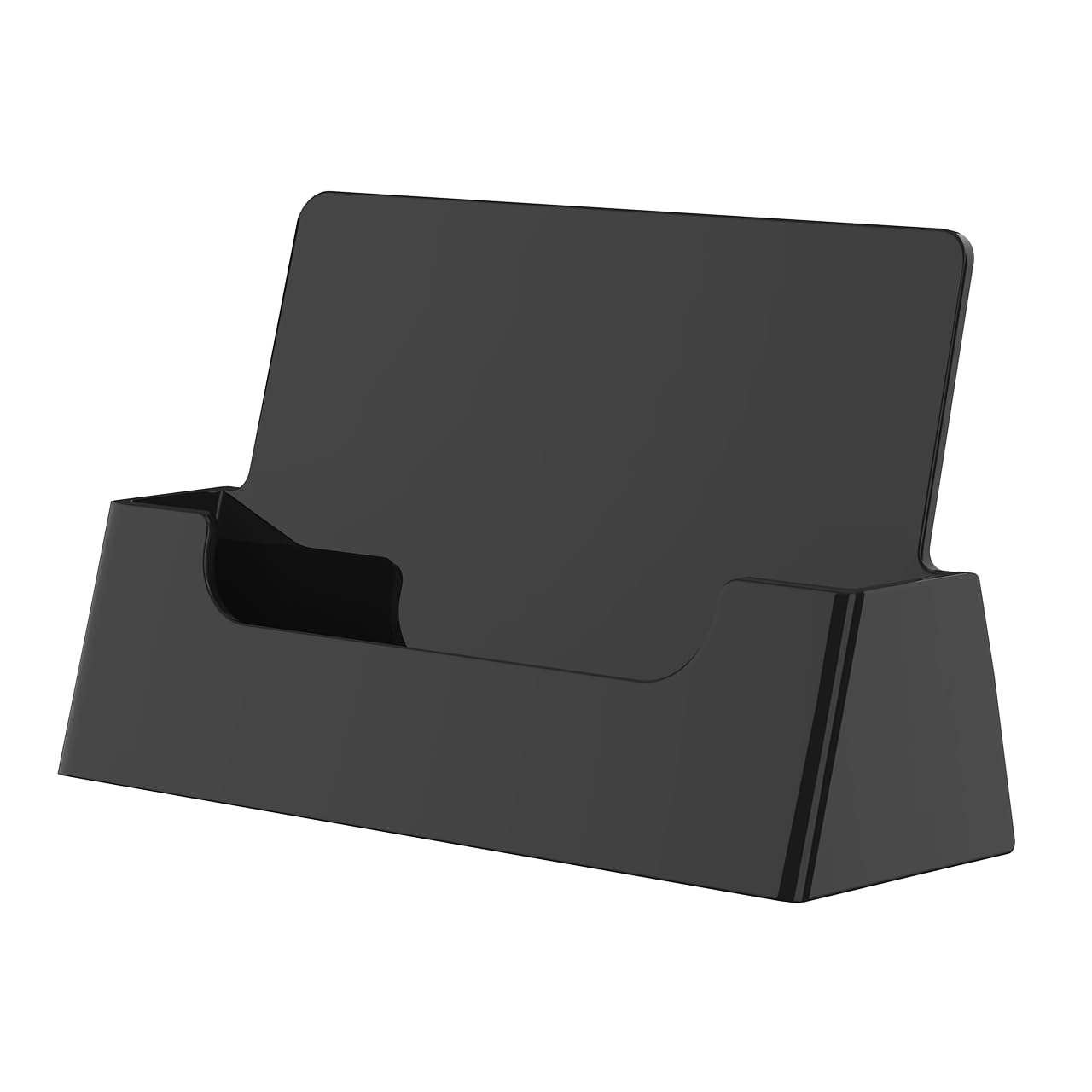 Marketing Holders 100 Pack Business Card Holder Black Plastic Desktop Storage Sticker Displays For Print Shops And Retail Stores