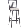 American Woodcrafters Jacey Gray Metal Swivel 30-inch Seat Height Bar Stool