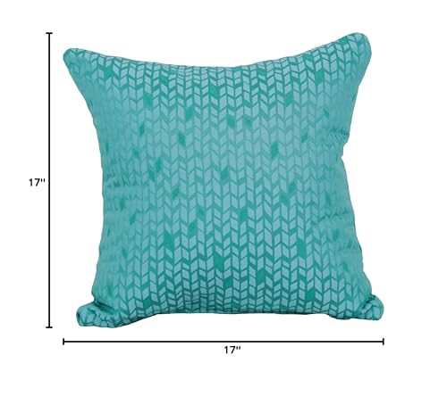 Blazing Needles Square Polyester Jacquard Throw Pillows, 17", Banyan Seagla 2 Count