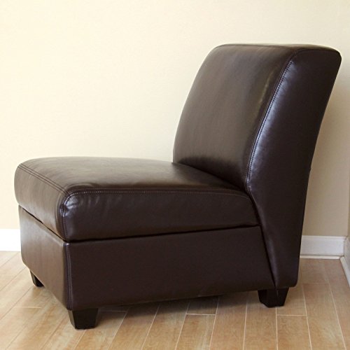 Wholesale Interiors Baxton Studio Leather Arm Chair In Dark Brown