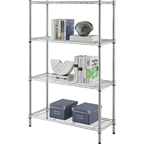 Lorell Light-Duty Wire Shelving Storage Rack, Silver