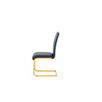 Best Master Furniture T01 Dining Side Chairs (Set of 2) Black (Gold) Upholstered