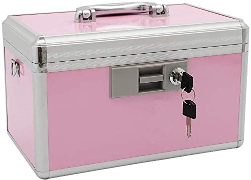 xydstay Medicine Lock Box,First Aid Safe Medication Storage Box,Layered Aluminum Daily Medicine Cabinet Family Use,12.2 x 7.9 x 