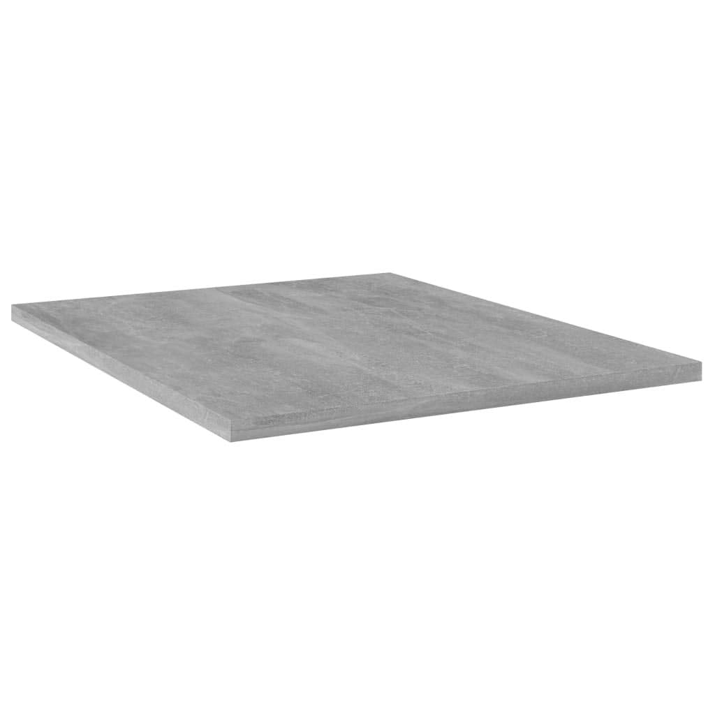 vidaXL 4 pcs Concrete Gray Bookshelf Boards | Simplistic Design | Versatile Use | Easy to Clean | Engineered Wood