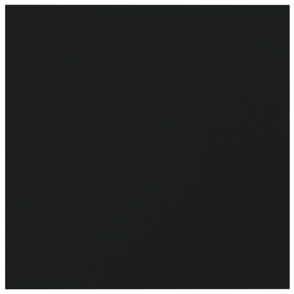 vidaXL Modern Black Bookshelf Boards in Engineered Wood, Easy-to-Clean and Install, 8 pc Set, 15.7&quot;x15.7&quot;x0.6&quot;. Ideal for Additional Storage.