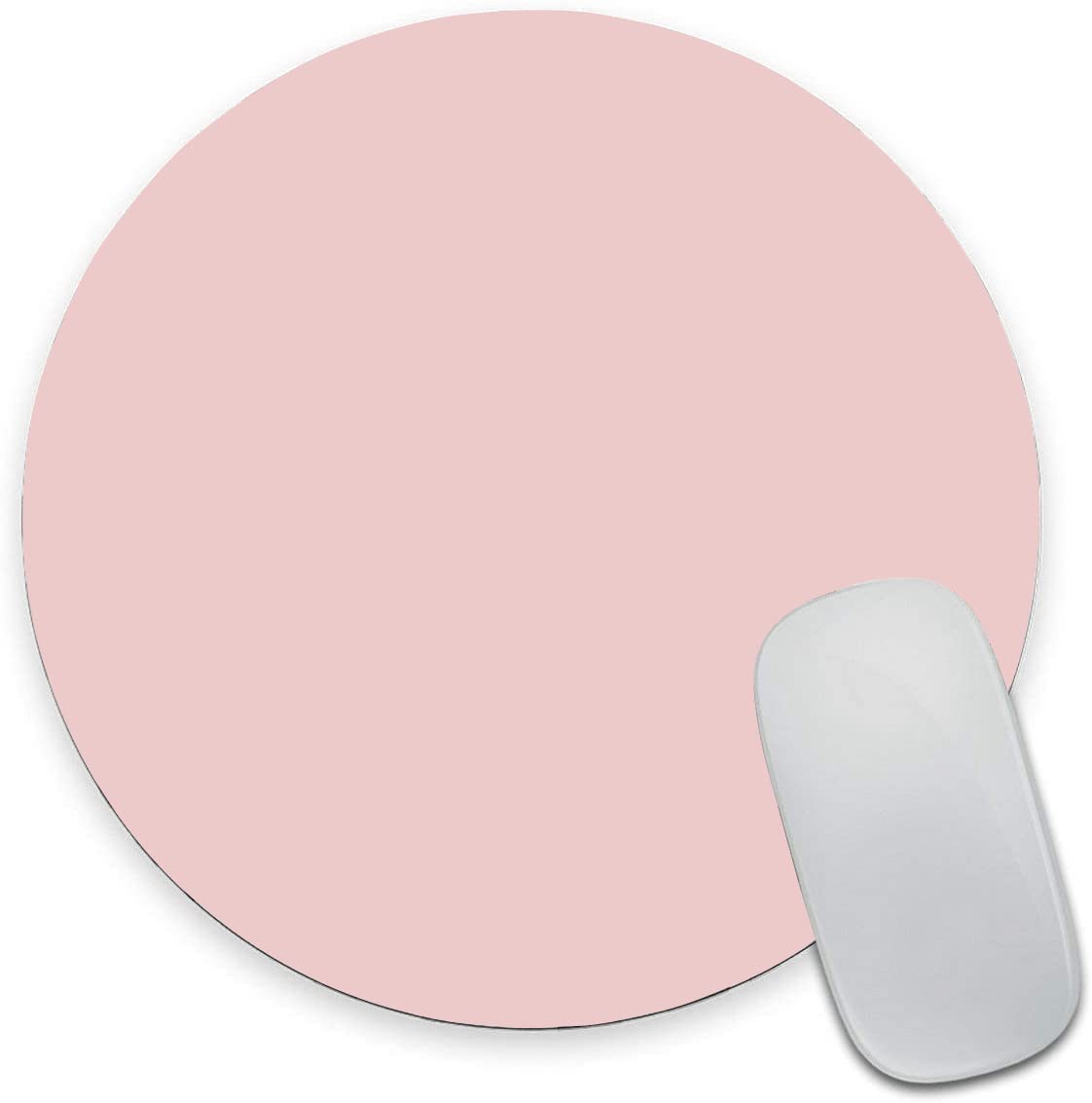 Armanza Mouse Pad Pink, Premium-Textured Small Round Pink Mousepad 7.9 X 7.9 Inch, Anti-Slip Waterproof Rubber Mouse Mat, Pretty
