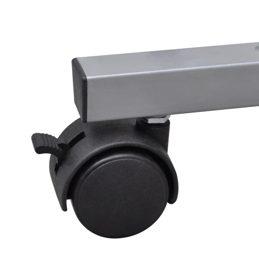 vidaXL Computer Desk Pull Out Tray Brown Finish Furniture Office Student Table Desktop