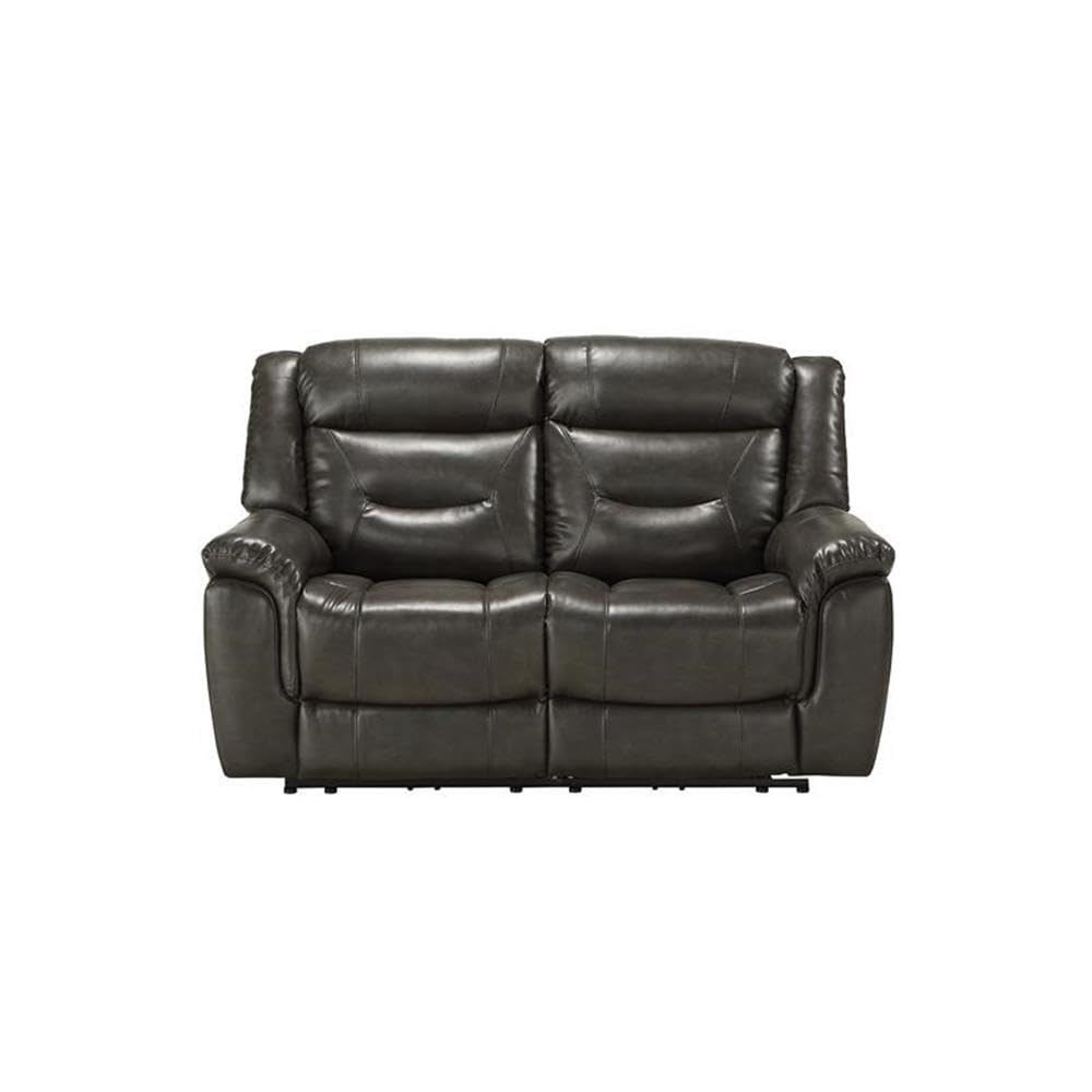 Acme Imogen Loveseat (Power Motion) In Gray Leather-Aire