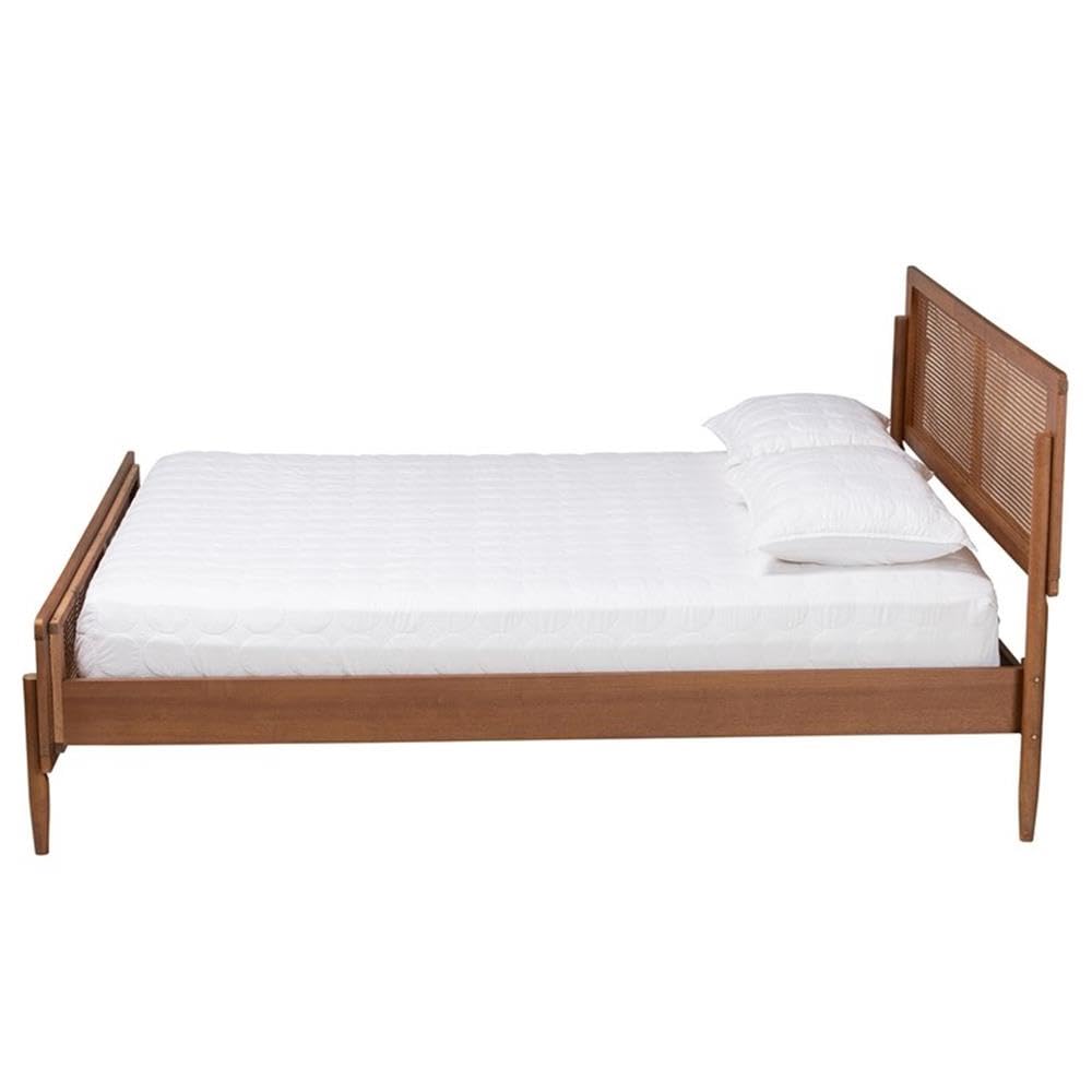 Baxton Studio Gardwin Platform Bed, Queen, Ash Walnut/Light Brown (235-12777-HiT)