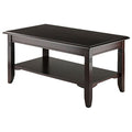 Ergode Wood Nolan Coffee Table - Stylish & Versatile, Cappuccino Finish, Durable Construction, Tapered Legs, Beveled Edges, Ample Storage, Easy Assembly - 37" W x 21.02" D x 18.03" H