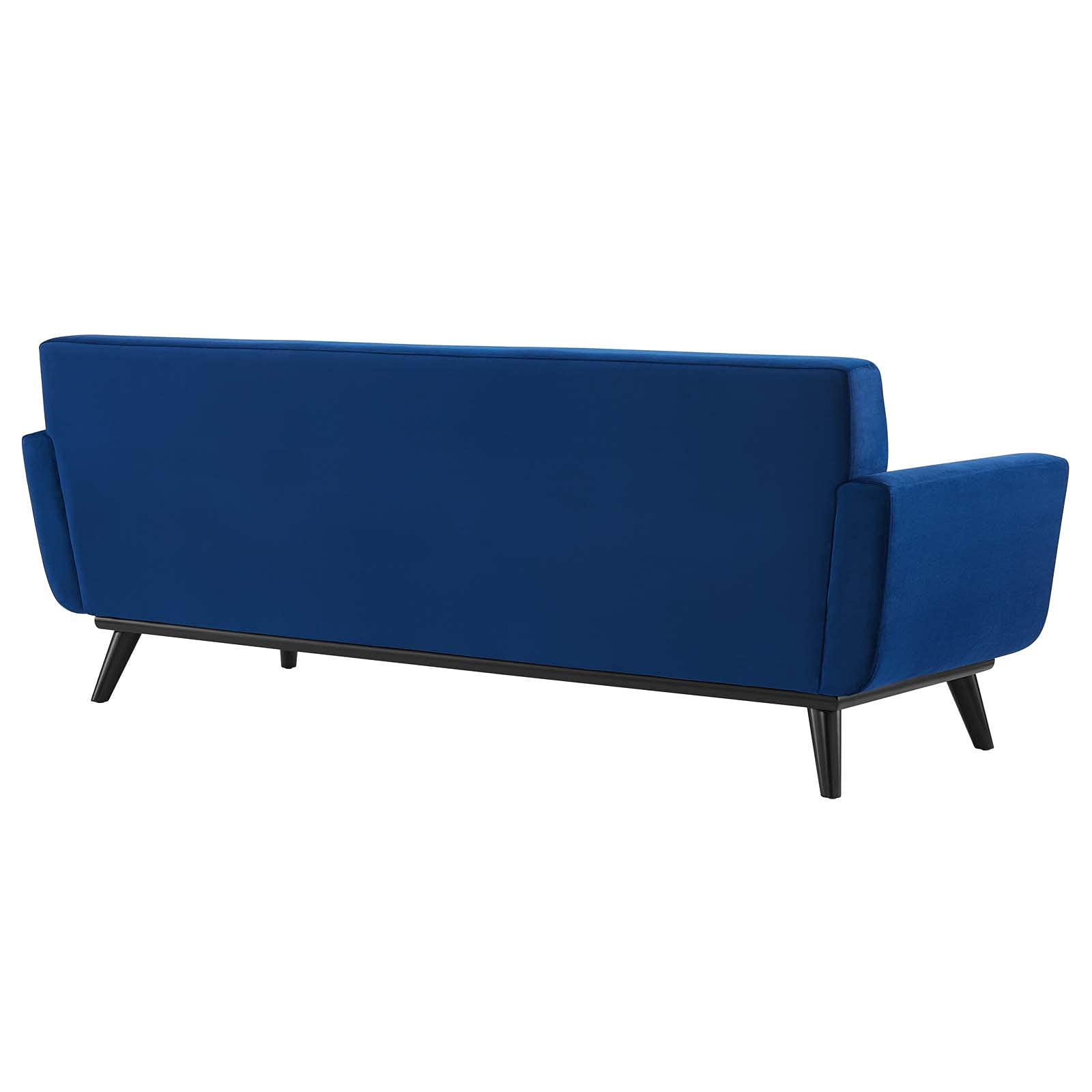 Modway Engage Channel Tufted Performance Velvet Sofa in Navy