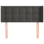 vidaXL Headboard, Upholstered Headboard for Bed Home, Bed Headboard with Ears, Bedroom Furniture, Dark Gray 40.6"x6.3"x30.7"/34.6" Velvet
