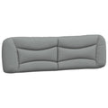 vidaXL Upholstered Headboard Cushion in Light Gray - Breathable Fabric, PP Fiber Filling, Wall-Mountable Design, Perfect for Bedroom Decor, Fits 76 Beds