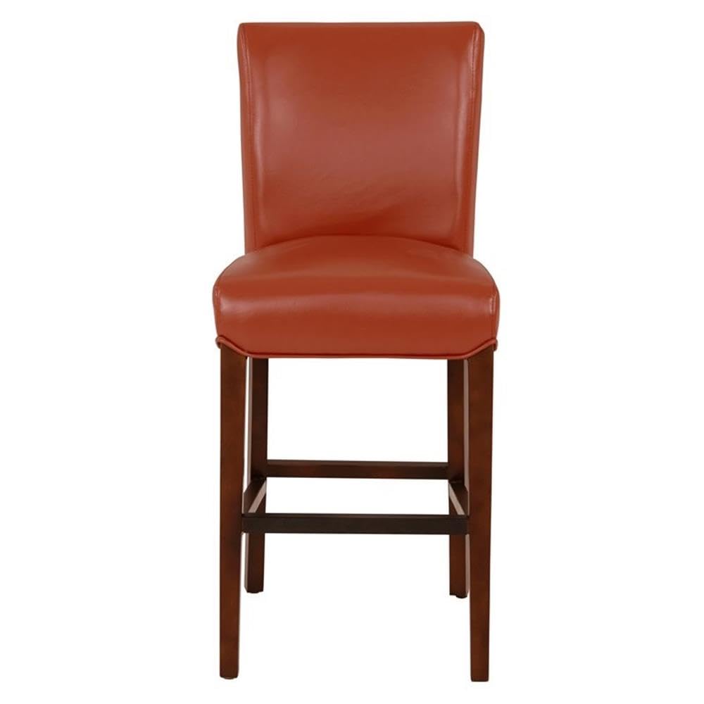New Pacific Direct Milton Bonded Leather Counter Bar & Counter Stools, Pumpkin Brown