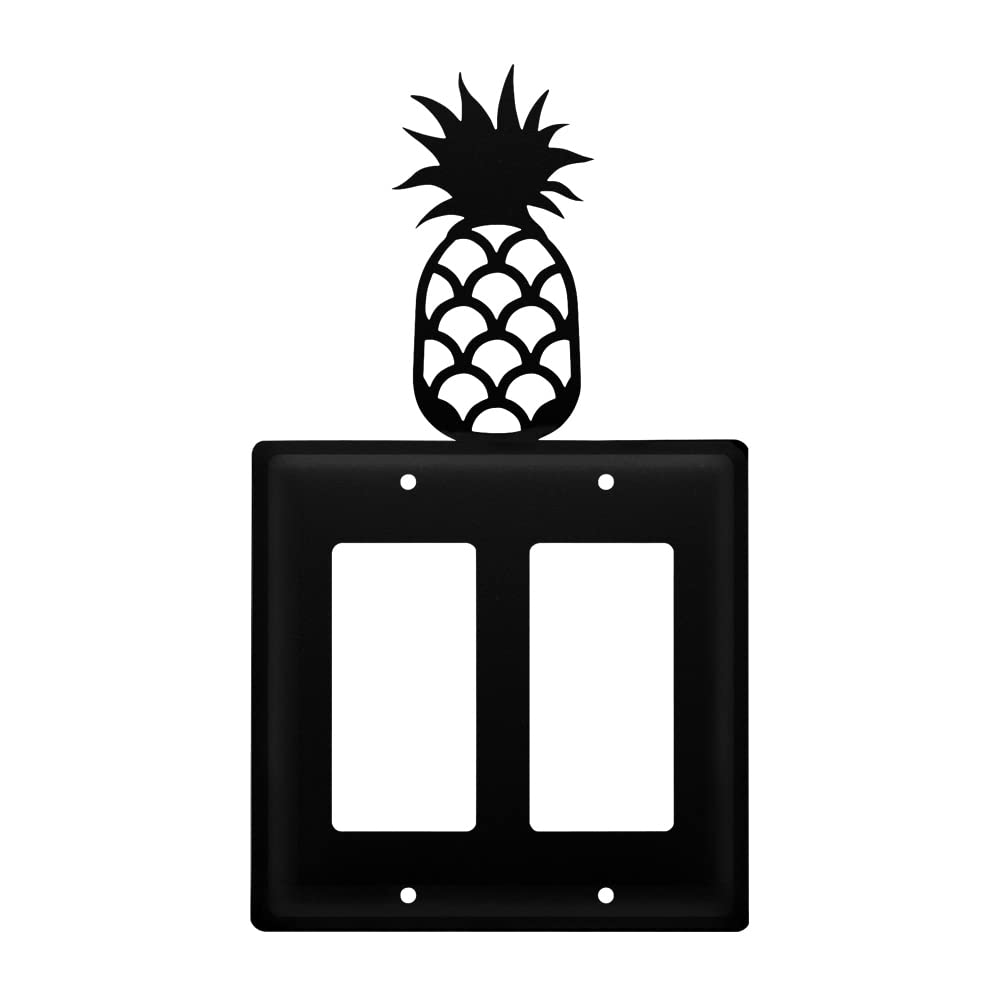 Village Wrought Iron Pineapple Double GFCI Cover