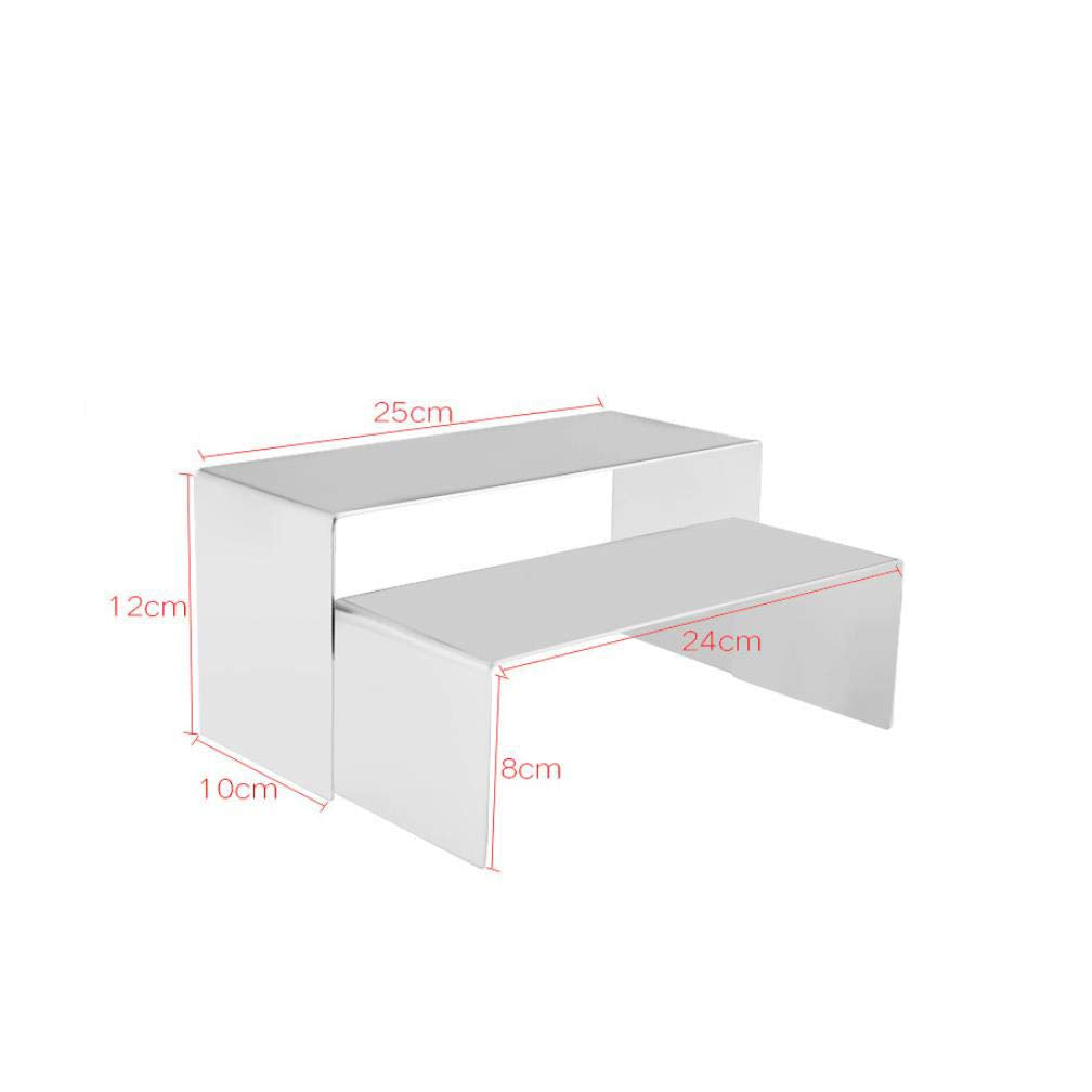 Ry Display Golden Metal Shoe Handbag Display Riser Stand Stainless Steel Shoe Bag Riser Holder Jewelry Display Riser Shelf Showc