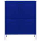 vidaXL Durable Storage Cabinet in Navy Blue Steel - 31.5"x13.8"x40" with Adjustable Shelves and 4 Doors