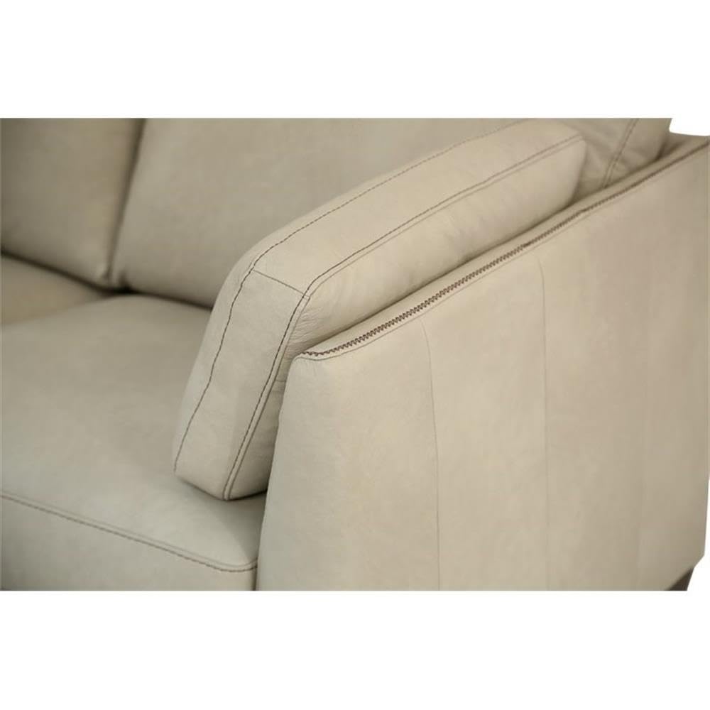 Acme Matias Leather Sofa In Dusty White