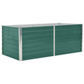 vidaXL Garden Raised Bed Galvanised Steel, Rectangular Garden Planter for Flowers and Planters, Raised Bed, Weather-Resistant, G