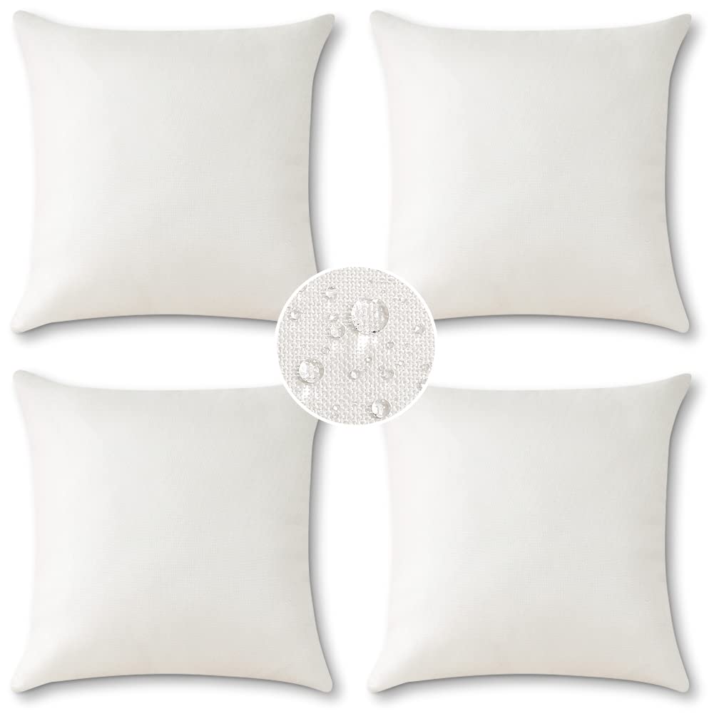 Otostar Pack Of 4 Outdoor Waterproof Throw Pillow Covers Decorative Pillow Covers Square Patio Balcony Pillowcases Cushion Case