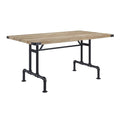 Acme House Marchese Wooden Dining Table with Square Feet in Pearl Gray